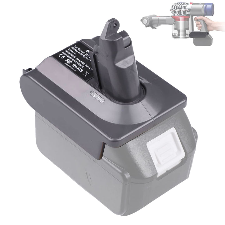 BTRUI für Dyson V6 Akku Adapter für Makita 18V Lithium Akku auf für Dyson V6 Vacuum Animal+Fluffy DC