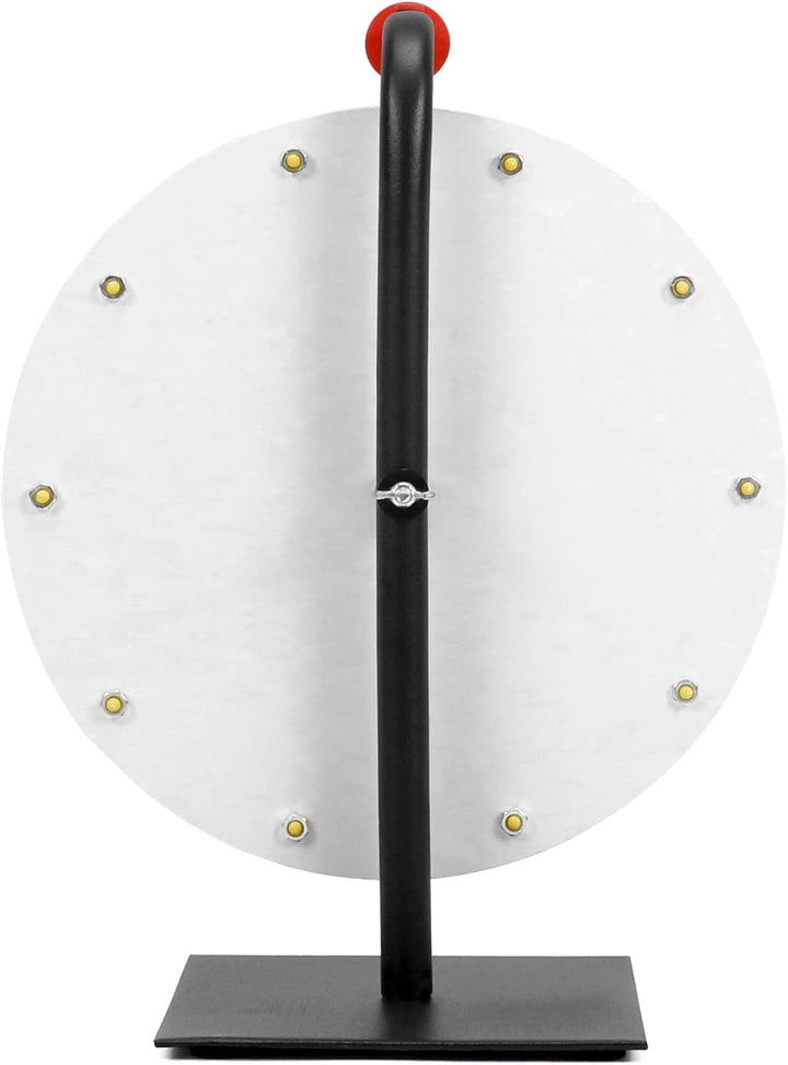 QWORK® 30cm Farbe Glücksrad mit Metallständer, Tischplatte Rouletterad 10 Slots zum Reinigen Abwisch
