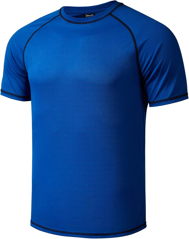Herren grosse grössen Übergrösse Schwimmshirt Rash Guard Männer Schutz Beach T-Shirt Shortsleeve, Bl