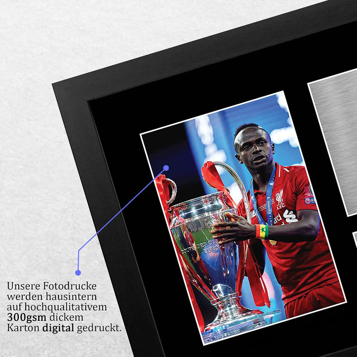 HWC Trading Sadio Mane A4 Gerahmte Signiert Gedruckt Autogramme Bild Druck-Fotoanzeige Geschenk Für