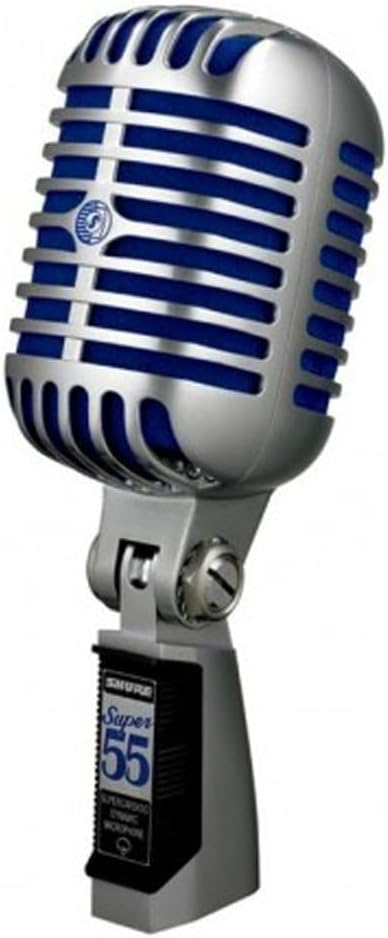 Shure Super 55 Deluxe Vocal Microfon - Vintage Supercardioid Dynamic Unidyne Mic, legendärer Look, k