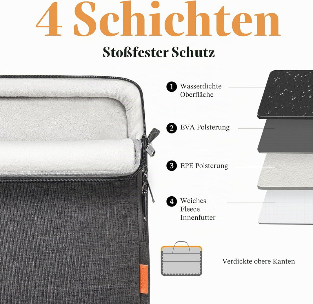 bagasin Laptoptasche Laptop Aktentasche Passt bis zu 17 17,3 18 Zoll Laptop Erweiterbare wasserdicht