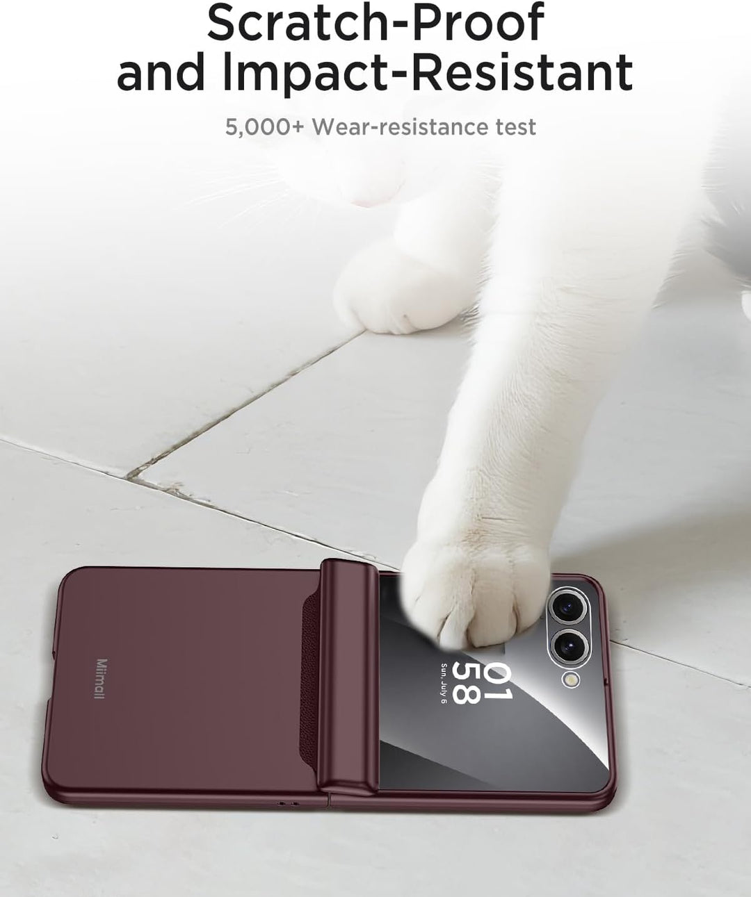 Miimall Kompatibel mit Samsung Galaxy Z Flip 7 Hülle mit Scharnierschutz Magnetischer [Externer Bild