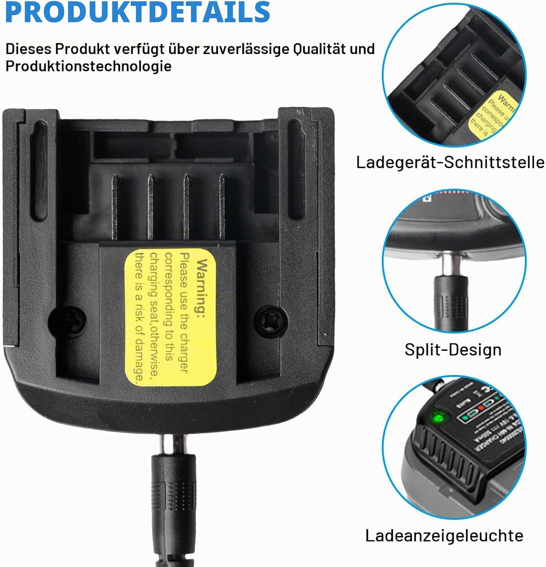 Ladegerät Kompatibel mit Black &amp; Decker, Ladegerät Lithium 18V/20V Lithium-Akku BL2018 BL2018-XJ LBX