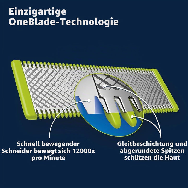 Philips OneBlade QP6531/15 Hybrid-Elektro-Trimmer, Schwarz, 360 Pro OneBlade 360 Pro, QP6531/15, One