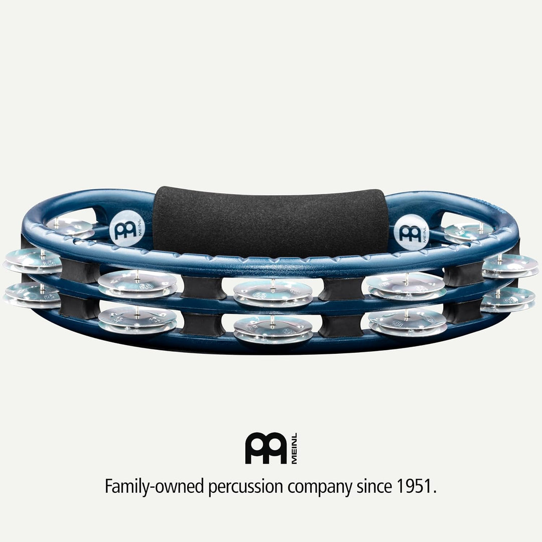 Meinl Percussion TMT1A-B Tambourine (ABS-Plastik) mit Aluminiumschellen (2-reihig) - Handmodell, bla