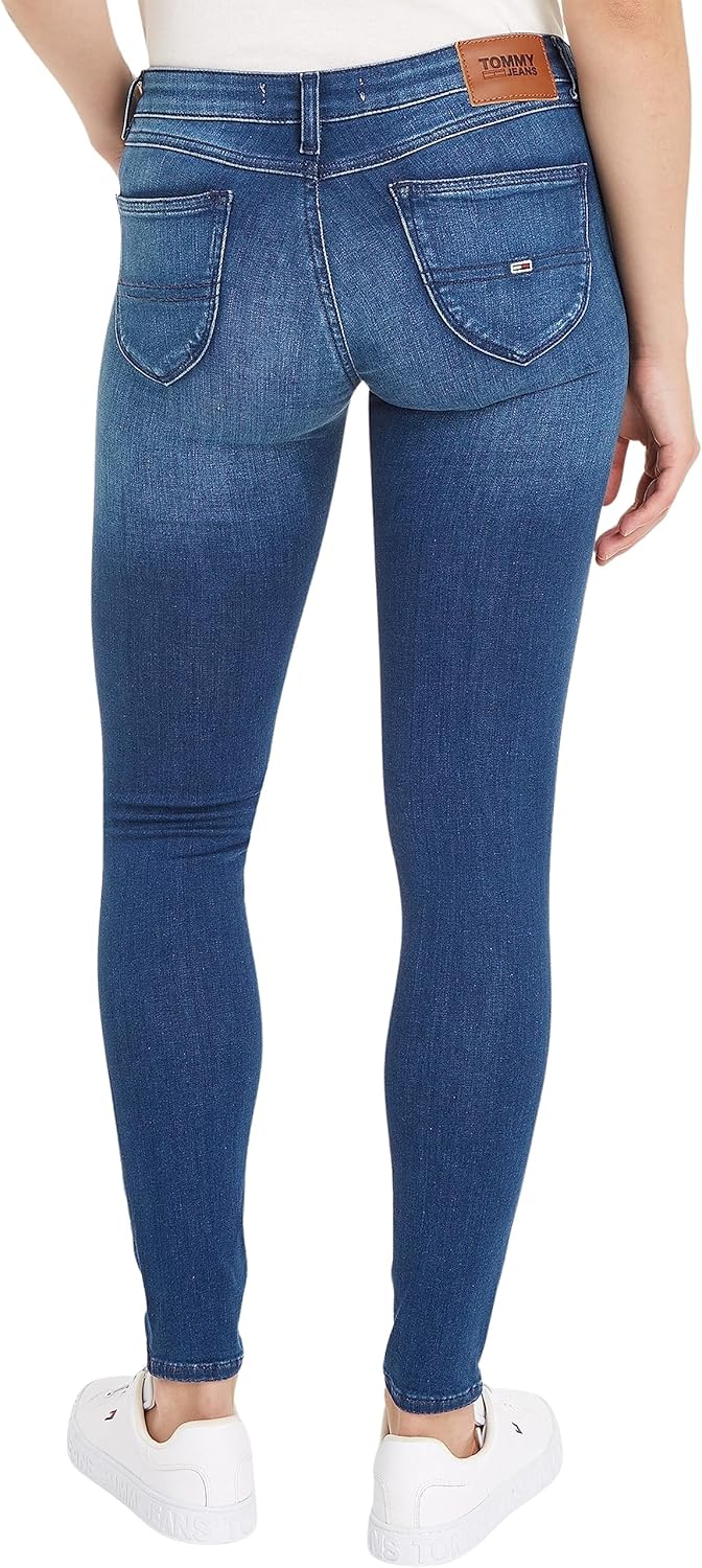 Tommy Jeans Damen Jeanshosen 24W / 28L Blau (New Niceville Mid Blue Stretch), 24W / 28L Blau (New Ni