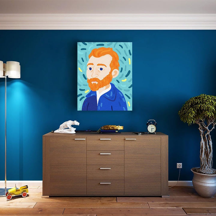 Artnapi Malen nach Zahlen Erwachsene mit Rahmen | DIY Handgemalt | Abstraktes von Vincent Van Gogh|