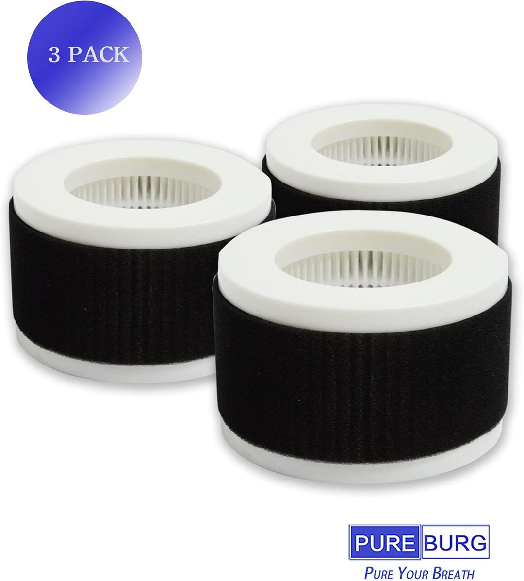PUREBURG PB-P02F Ersatz-Filter kompatibel mit Pro Breeze PB-P02 Mini-Luftreiniger,Aktivkohle und Tru