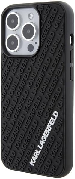 Karl Lagerfeld KLHCP15L3DMKRLK Hülle für iPhone 15 Pro 6.1" Schwarz hardcase 3D Rubber Multi Logo