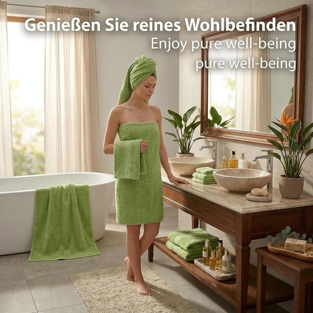 Betz Premium 12er Frottier Handtuch-Set - 2X Liegetücher - 4X Handtücher - 2X Gästetücher - 2X Seift