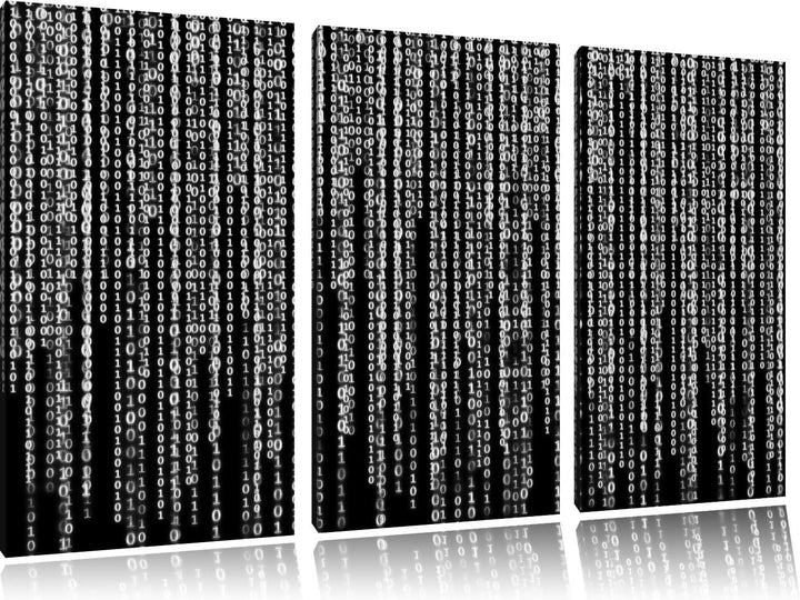 Pixxprint Matrix als Leinwandbild | Grösse: 3 Teilig (120x80) | Wandbild| Kunstdruck | fertig bespan