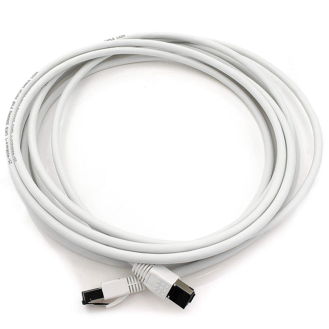 1aTTack.de 3m Cat 8 Netzwerkkabel CAT8 Kabel Weiss - 5 Stück Cat.8 Lan 2000 Mhz 40 Gbit s 40GBase-T