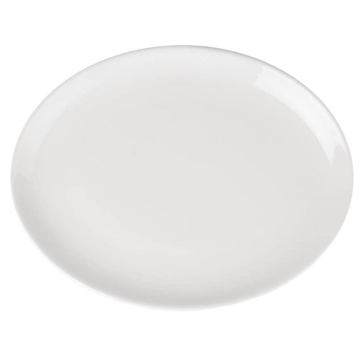 Olympia Athena Hotelware Ovaler Coupe Teller - 254x197mm 10x7 3/4" (Box 12), Weiss