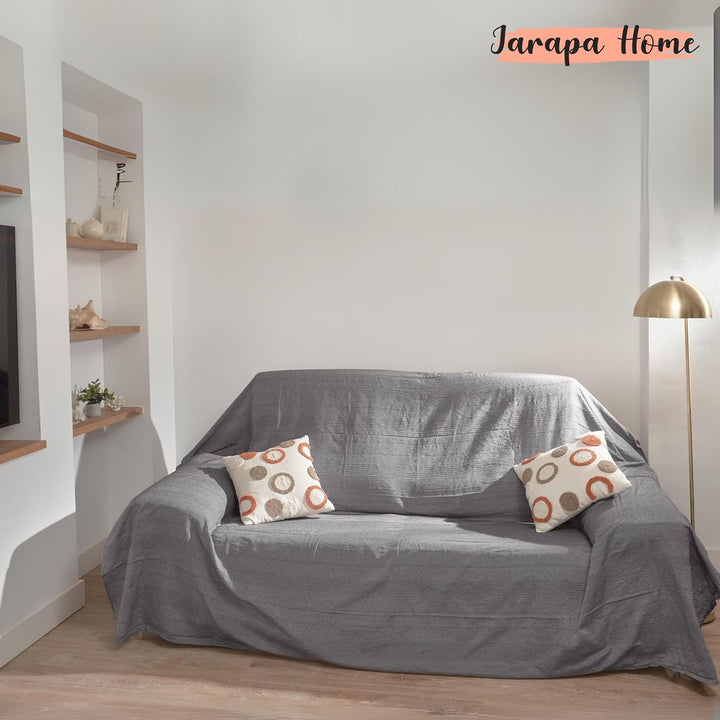 Jarapa Home Tagesdecke Baumwolle Wohndecke – Sofadecke Sofaüberwurf Bettüberwurf Überwurfdecke für S