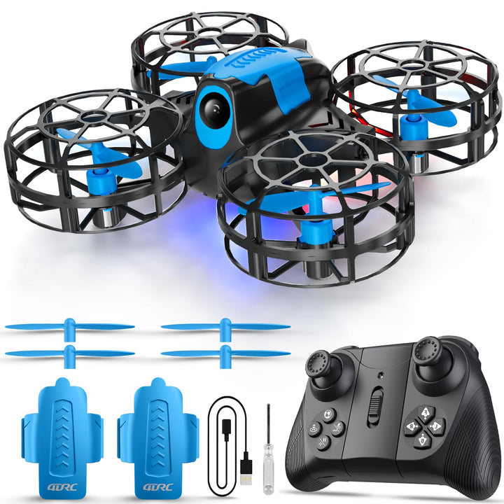 4DRC V18 Mini Drohne für Kinder Anfänger,RC Quadcopter mit 2Akkus Lange Flugzeit,Automatische Höhenh