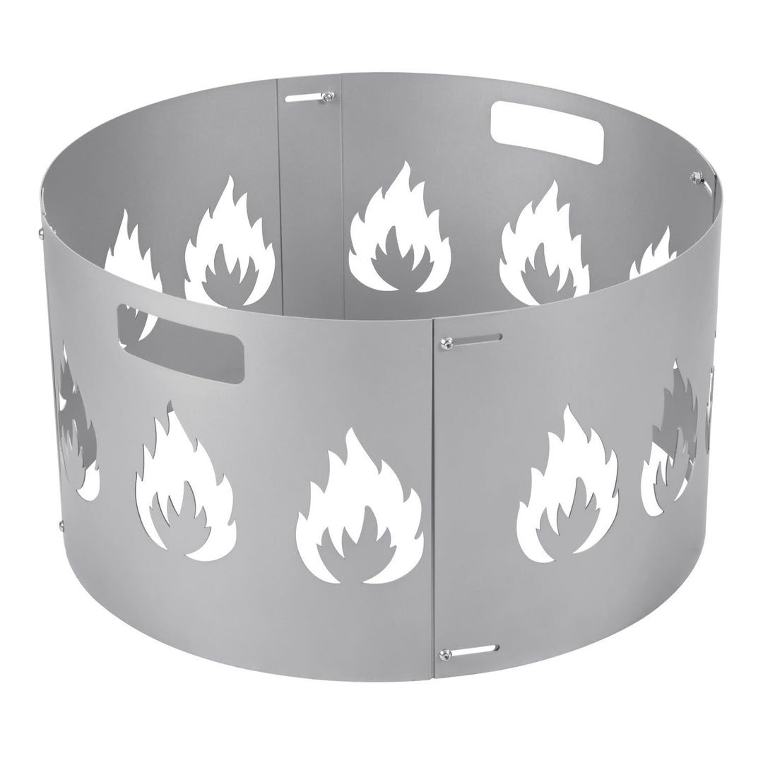 Funkenschutz Feuerschale Verstellbarer Ø 55–60 cm,Funkengitter mit Griff,1,2mm Starkes Stahlblech,4-