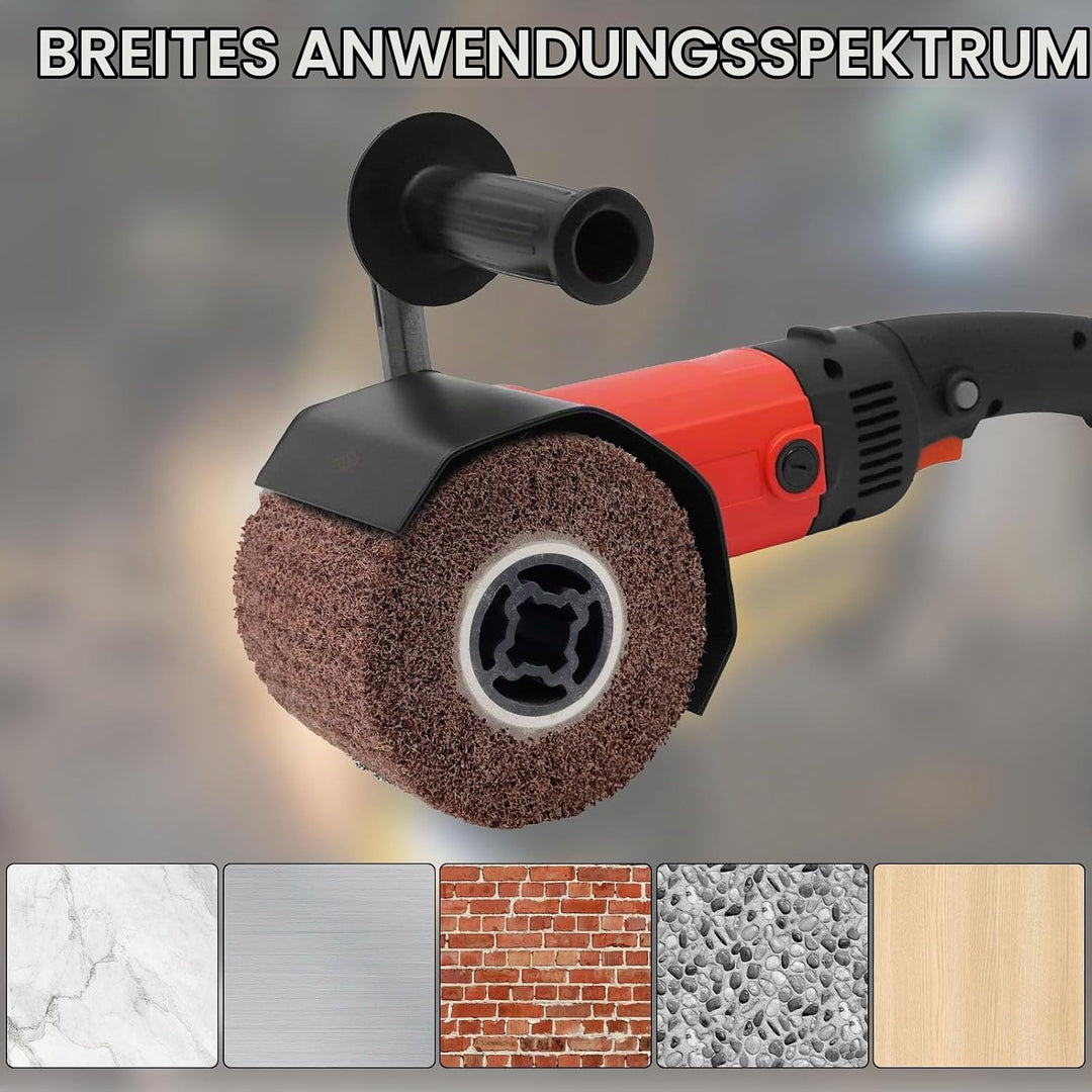 Nylonbürste Schleifwalze Bürste Satinierwalze Winkelschleifer Schleifhülsen für Schleifroller Schlei