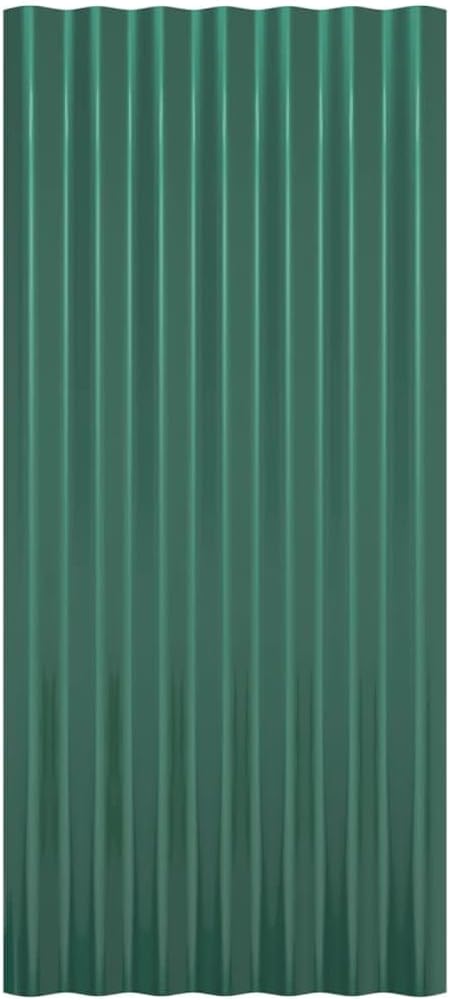 ACAGALA Dachpaneele Wellplatte aus Metall 80 x 36 cm | 12 STK. verzinkte Stahlbleche Wandplatte Meta