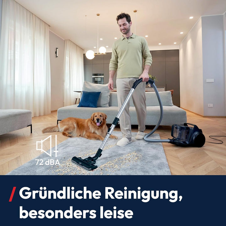 Hoover HP2 leistungsstarker Bodenstaubsauger ohne Beutel für Hartböden & Teppiche, leicht & kompakt,