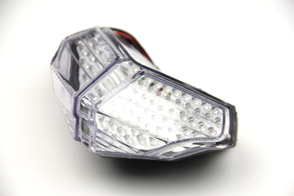 aVDB-moto LED-Bremslicht mit integrierten Blinker kompatibel mit Ducati 848, 1098, 1198 (Klar), Klar