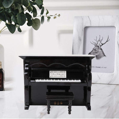 Mini Piano Miniatur Holz Klavier Modell mit kleinen Hocker Musikinstrument Modell musikalische Gesch