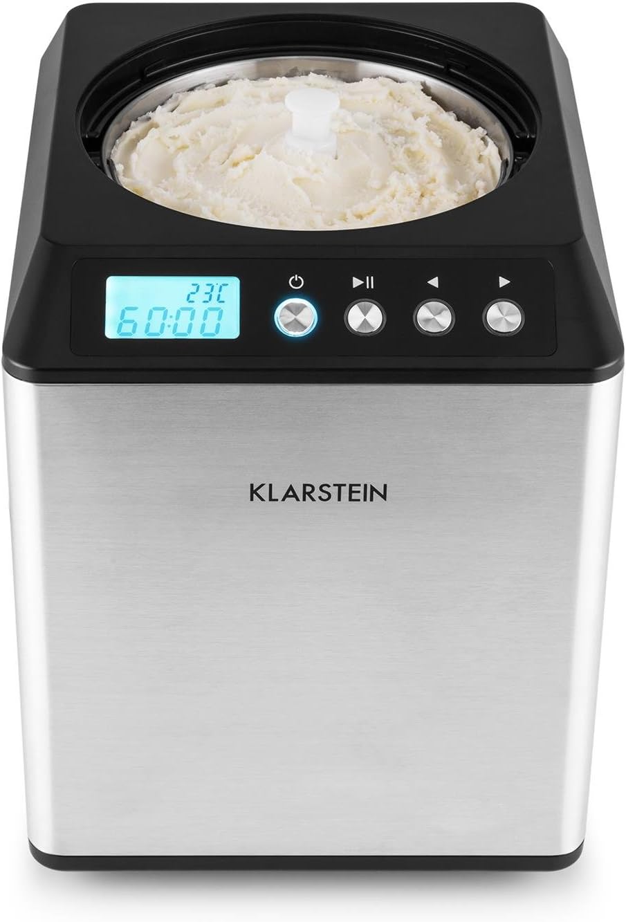 Klarstein Vanilla Sky Family - Eismaschine, Eisbereiter, Speiseeismaschine, Kühlhaltefunktion, LED-D