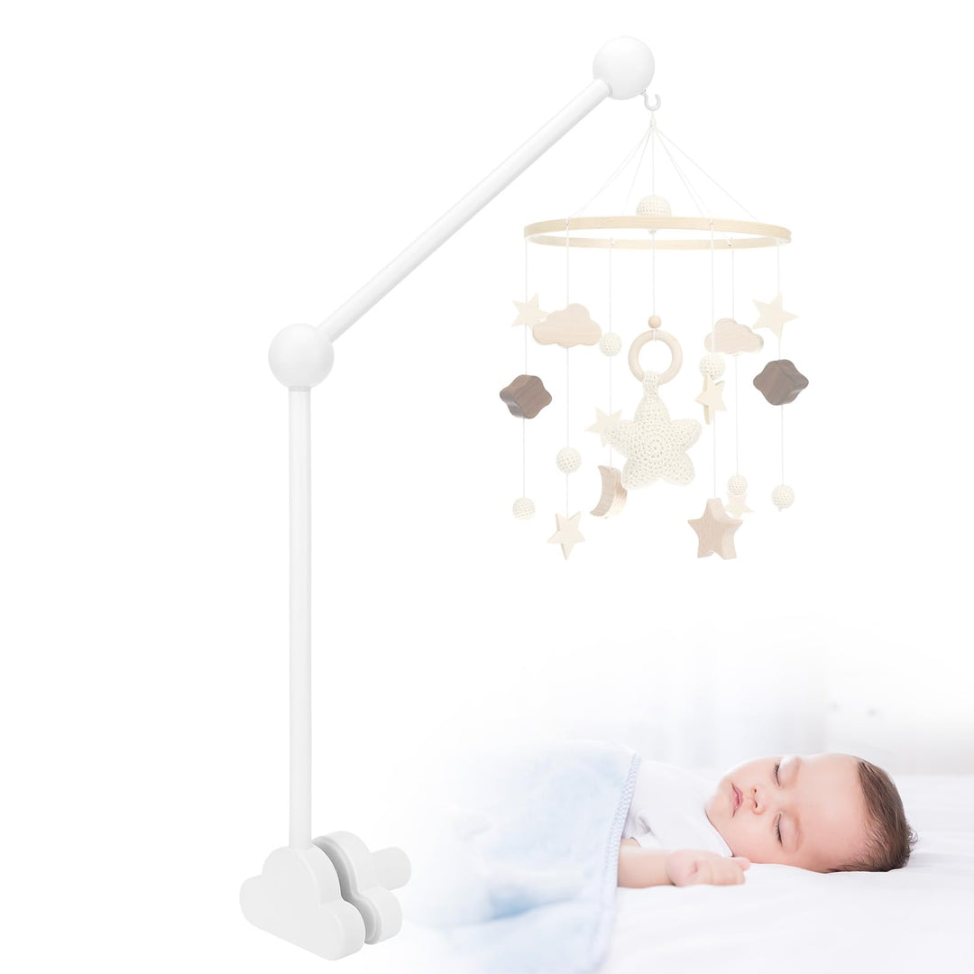 Baby Mobile Halterung für Babybett, Mobile Halterung Holz Wickeltisch, Abnehmbarer Baby-Mobile-Aufhä