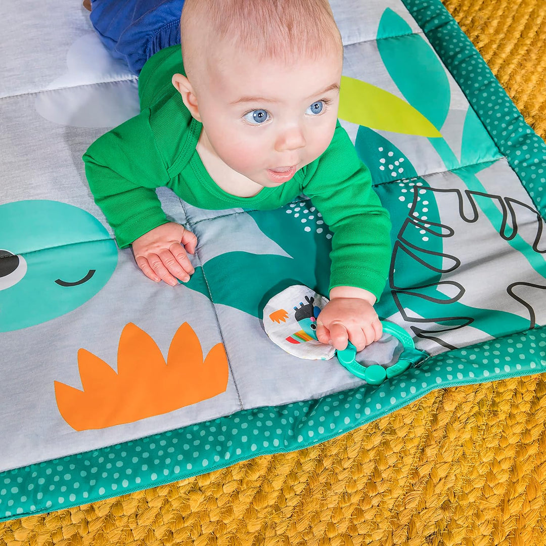 Bright Starts, Roam About plüschige Spieldecke, extra grosse Spielmatte und Krabbelmatte im Dschunge