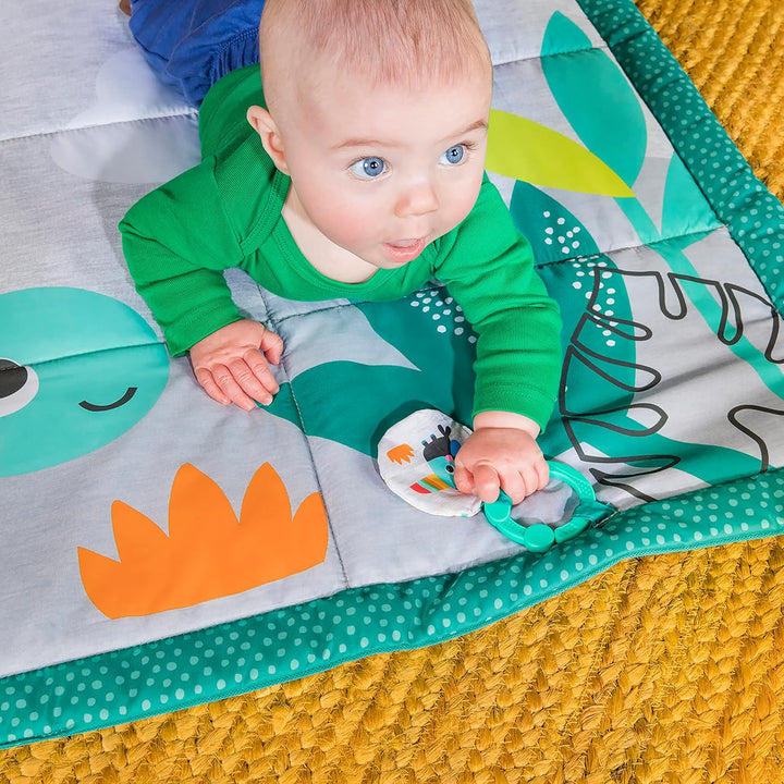 Bright Starts, Roam About plüschige Spieldecke, extra grosse Spielmatte und Krabbelmatte im Dschunge