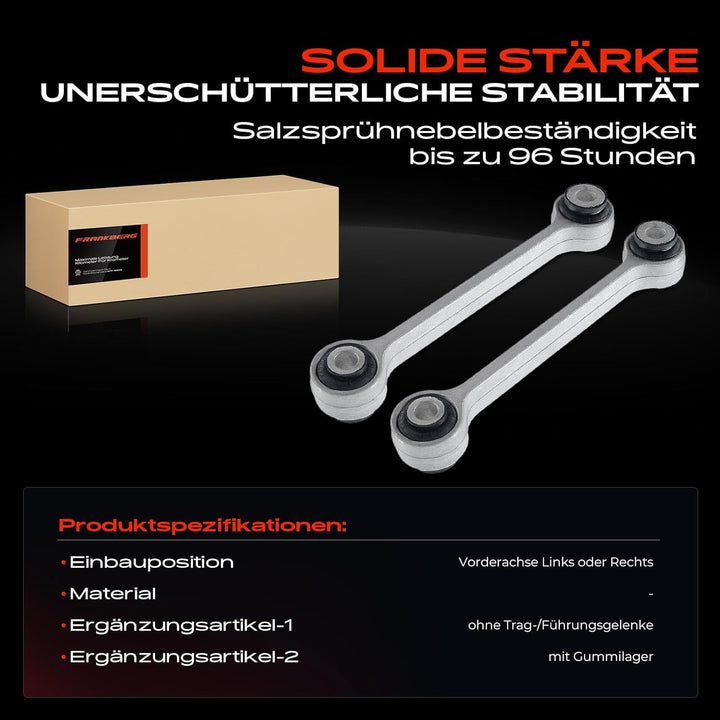 Frankberg 2x Koppelstange Vorderachse Kompatibel mit A4 2007-2016 A5 2007-2017 A6 2010-2018 A7 2010-