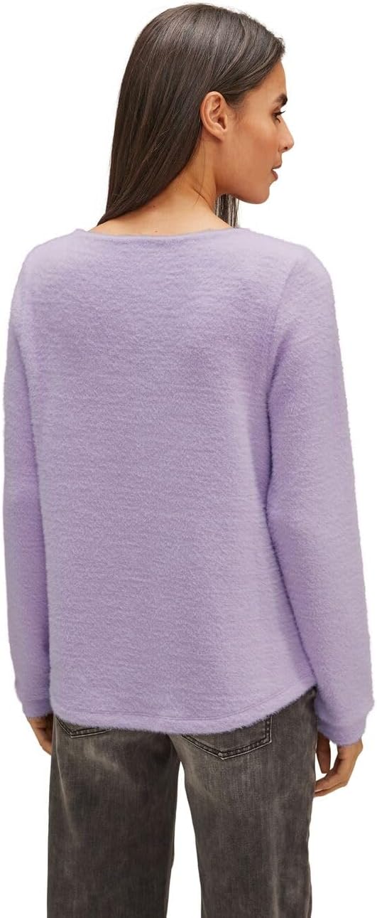 Street ONE Damen Langarmshirt 40 Soft Pure Lilac, 40 Soft Pure Lilac
