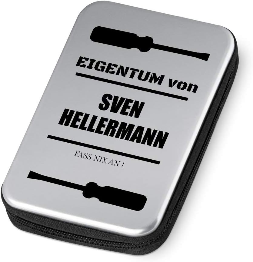 Maverton Werkzeug-Set mit Aufdruck - Werkzeugkoffer Toolbox Werkzeugkasten - personalisiert - Grösse