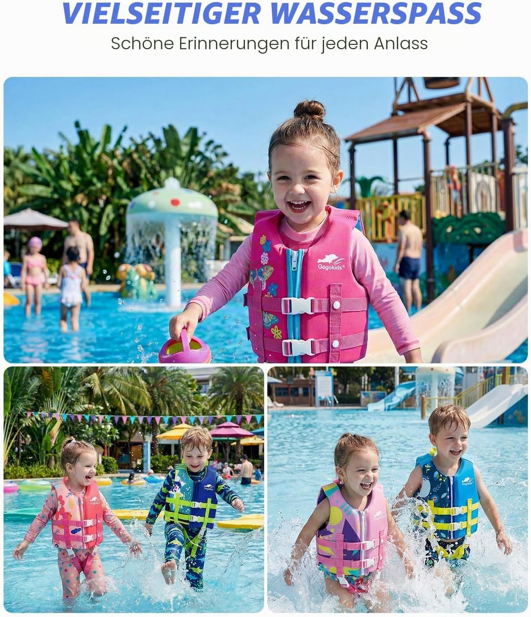 Gogokids Kinder Schwimmweste Float Jacket – Kleinkind Badeanzug Assist Bademode Schwimmtraining Auft