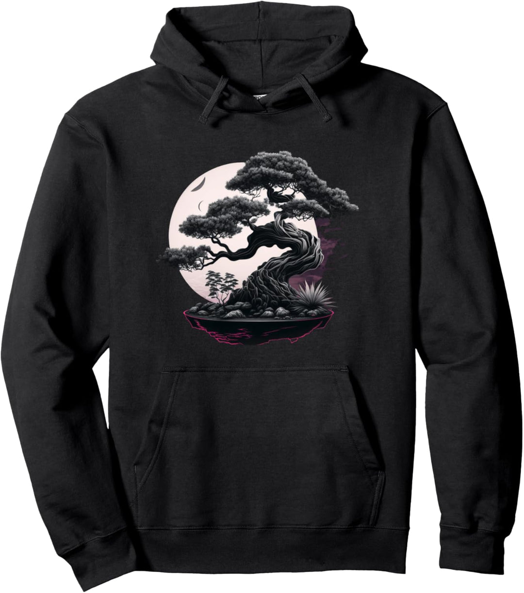Bonsai Baum Symbol Glück Geldbaum Pullover Hoodie