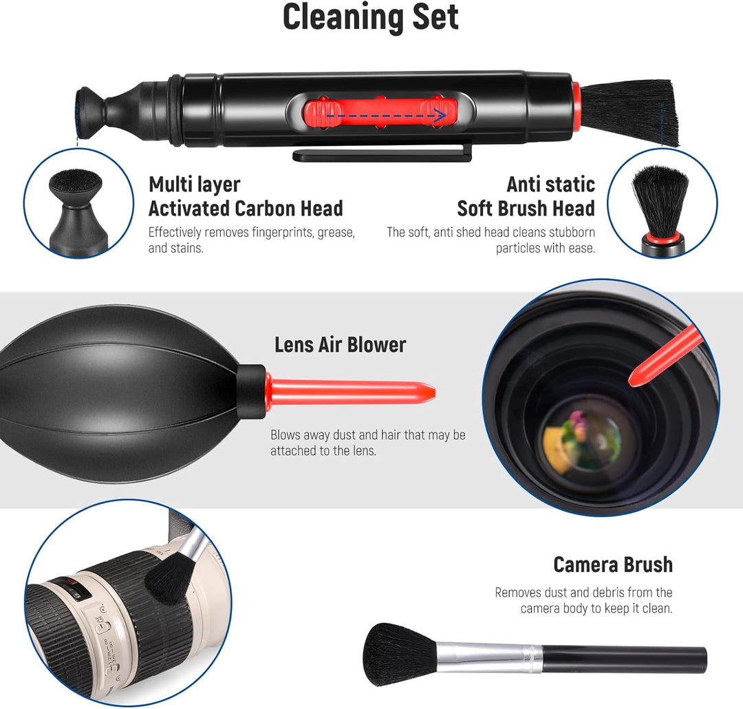 NEEWER 58mm Objektiv und ND Filter Set Weitwinkel/2,2 Fach Teleobjektiv für 18mm 85mm APS C Objektiv