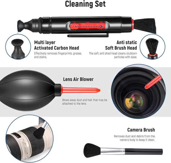 NEEWER 58mm Objektiv und ND Filter Set Weitwinkel/2,2 Fach Teleobjektiv für 18mm 85mm APS C Objektiv