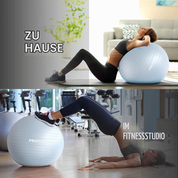 PROIRON Gymnastikball Pezziball Sitzball Trainingsball Fitnessball &amp; Balance für Core-Training mit P