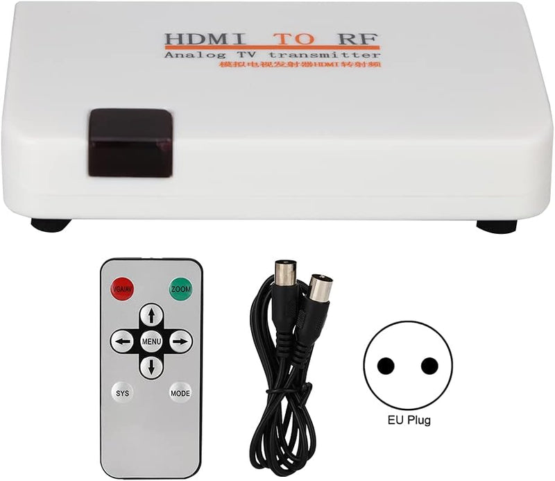 HDMI-zu-Koaxial-HF-Wandler, HDMI-zu-Koaxial-Analogsignal mit Fernbedienung, Unterstützung 480I/480P/