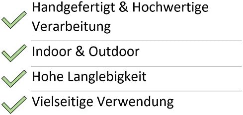 Runder Kubu Weidenkorb mit Henkel - Gross: Ø 45cm - Handgefertigter Pflanzkorb Weide - Hochwertig &amp;