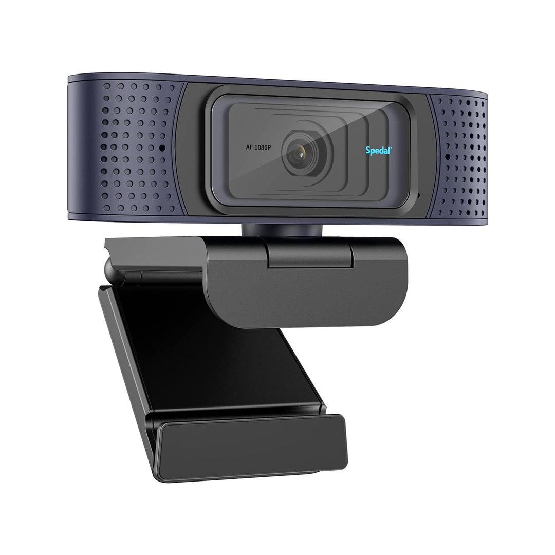 Spedal 1080p Full HD Webcam mit Autofokus, Dual Mikrofon & Privatsphäre Schutz, USB Anschluss, kompa
