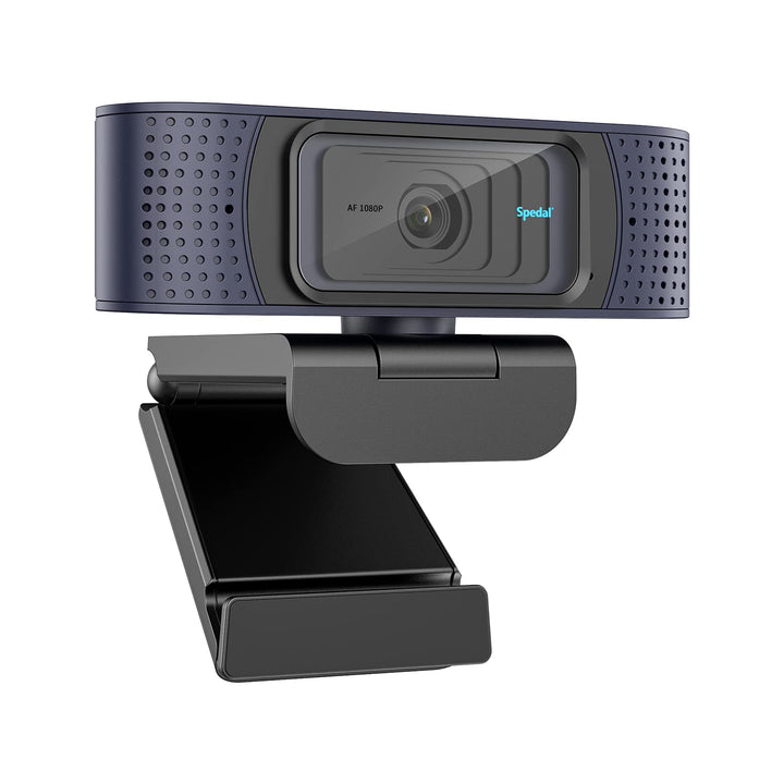 Spedal 1080p Full HD Webcam mit Autofokus, Dual Mikrofon & Privatsphäre Schutz, USB Anschluss, kompa