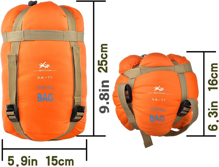 Agemore Schlafsack Leichte 3 Saison Schlafsack Hülse Form Mit Kapuze für Camping Wandern Trekking Li