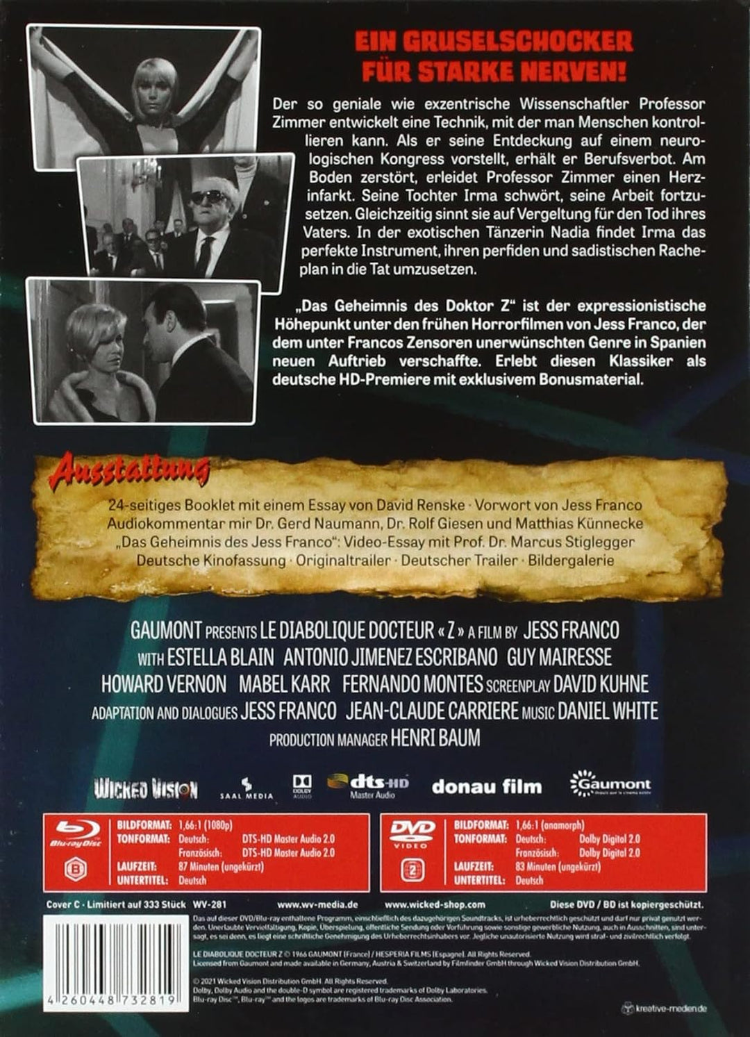 Das Geheimnis des Doktor Z - Mediabook - Limitiert auf 333 Stück - Cover C (+ DVD) [Blu-ray], Blu-ra