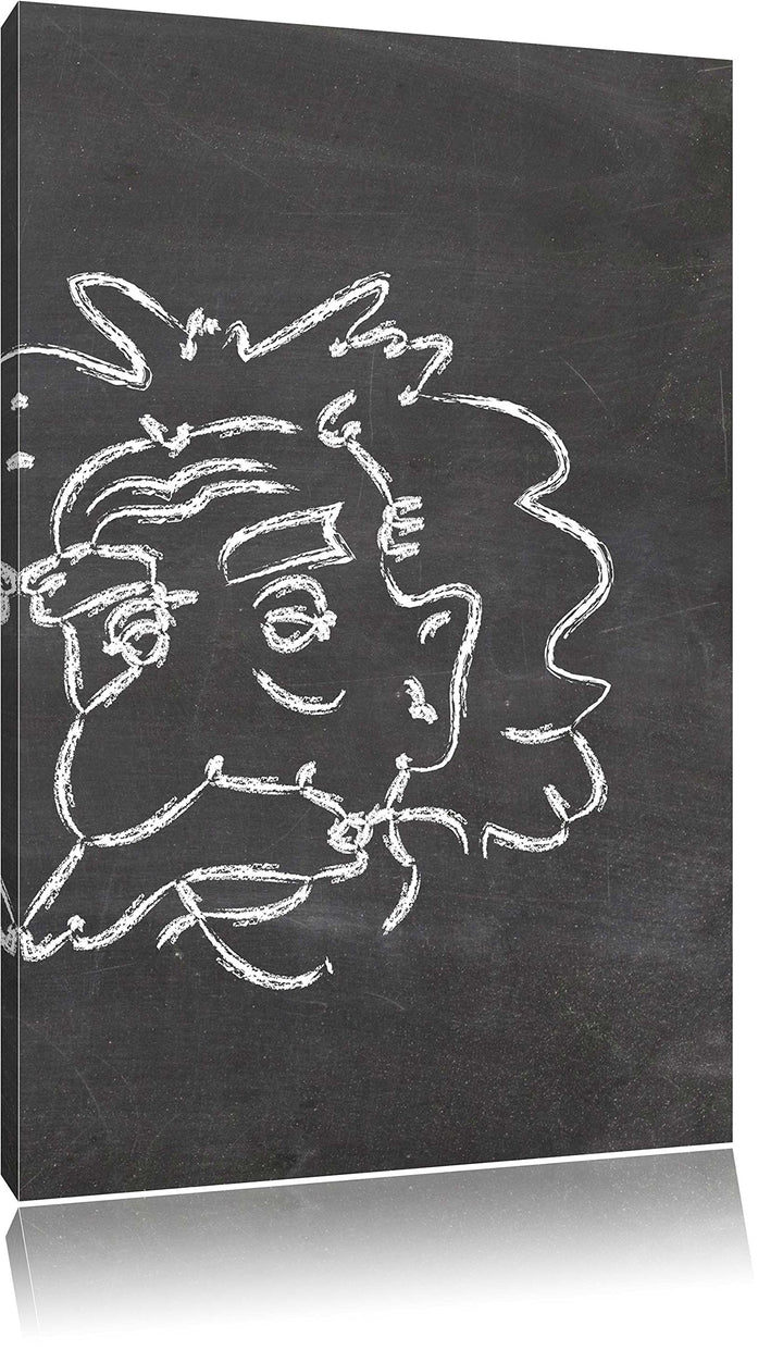 Albert Einstein, Format: 100x70 auf Leinwand, XXL riesige Bilder fertig gerahmt mit Keilrahmen, Kuns