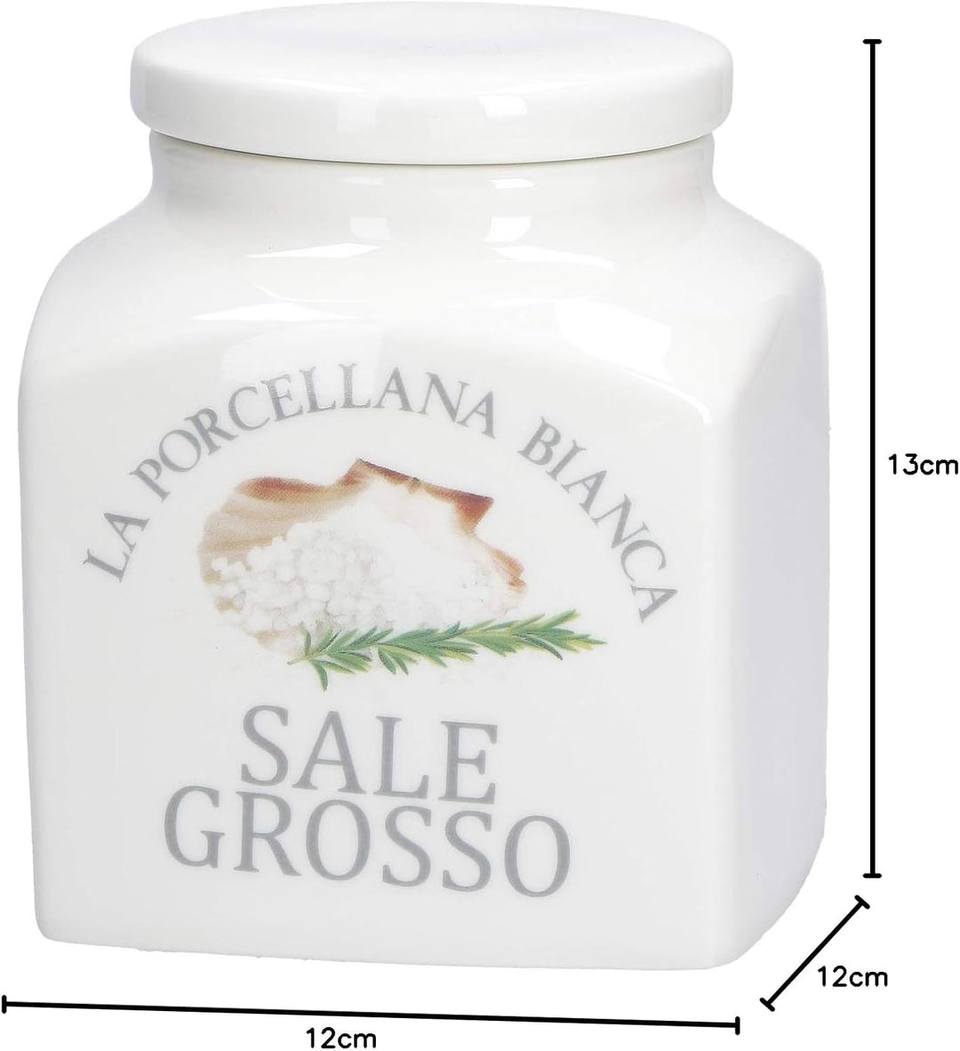 LA PORCELLANA BIANCA - Gedeckter Behälter Deco Rock Salt, Nylon/A - Aufbewahrung, Gläser und Behälte
