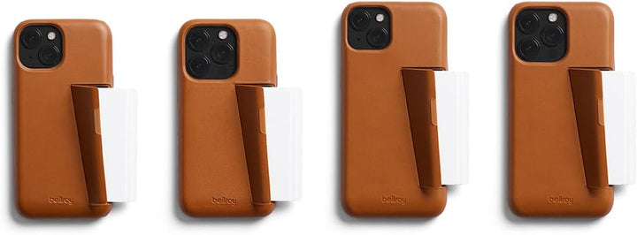 Bellroy Phone Case – 3 Card für iPhone 15 Plus (Leder-iPhone-Hülle, Handy-Geldbörse) - Terracotta, T