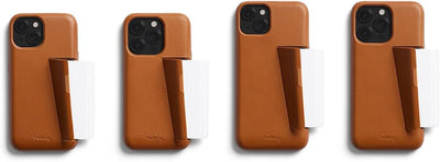 Bellroy Phone Case – 3 Card für iPhone 15 Plus (Leder-iPhone-Hülle, Handy-Geldbörse) - Terracotta, T