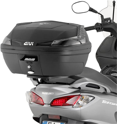 Givi B37NT Blade Tech Monolock Topcase mit Platte, Schwarz 37L Schwarz, 37L Schwarz