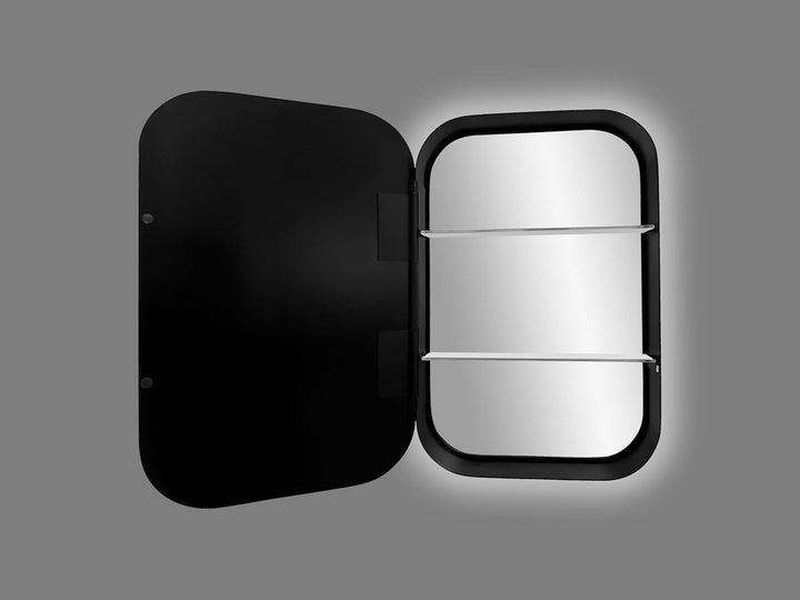 Talos Spiegelschrank Bad mit Beleuchtung oval 40 x 60 cm - Badezimmer Spiegelschrank mit hochwertige